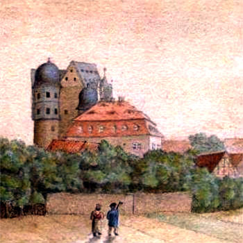 Schloss Heringen/ Helme - gezeichnet von Carl Friedrich Schneidewind