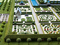 Schloss Hessen - Modell des Lustgartens - Copyright des Fotos Sandor Kotyrba, Braunschweig